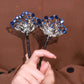 258.Blue Sapphire Feather Hairpin