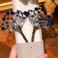 258.Blue Sapphire Feather Hairpin