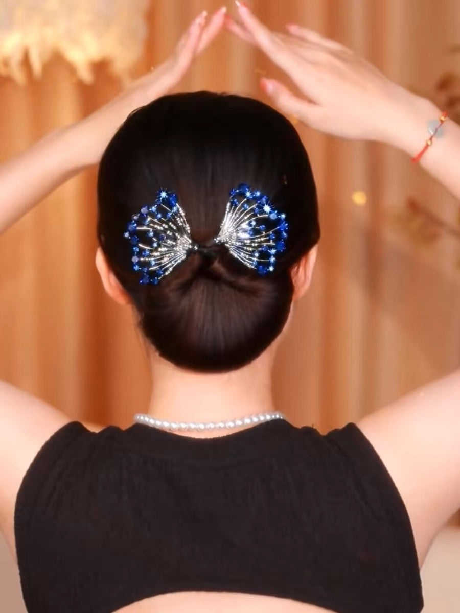 258.Blue Sapphire Feather Hairpin