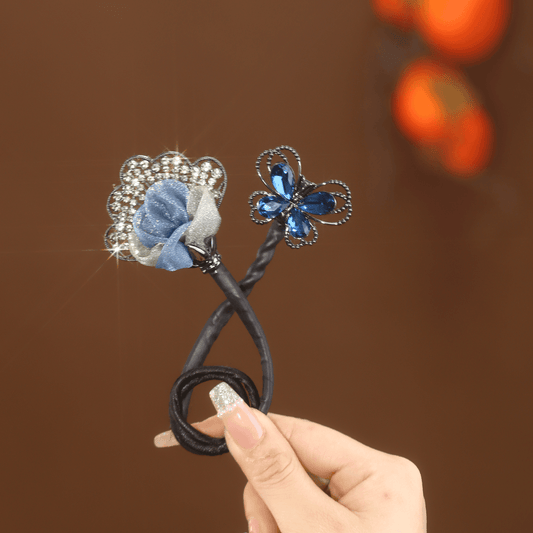 890.Blue Butterfly Hairclip