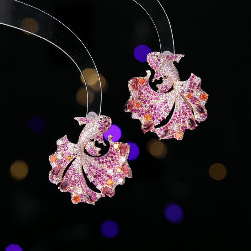 122.Sparkling Fish Earrings