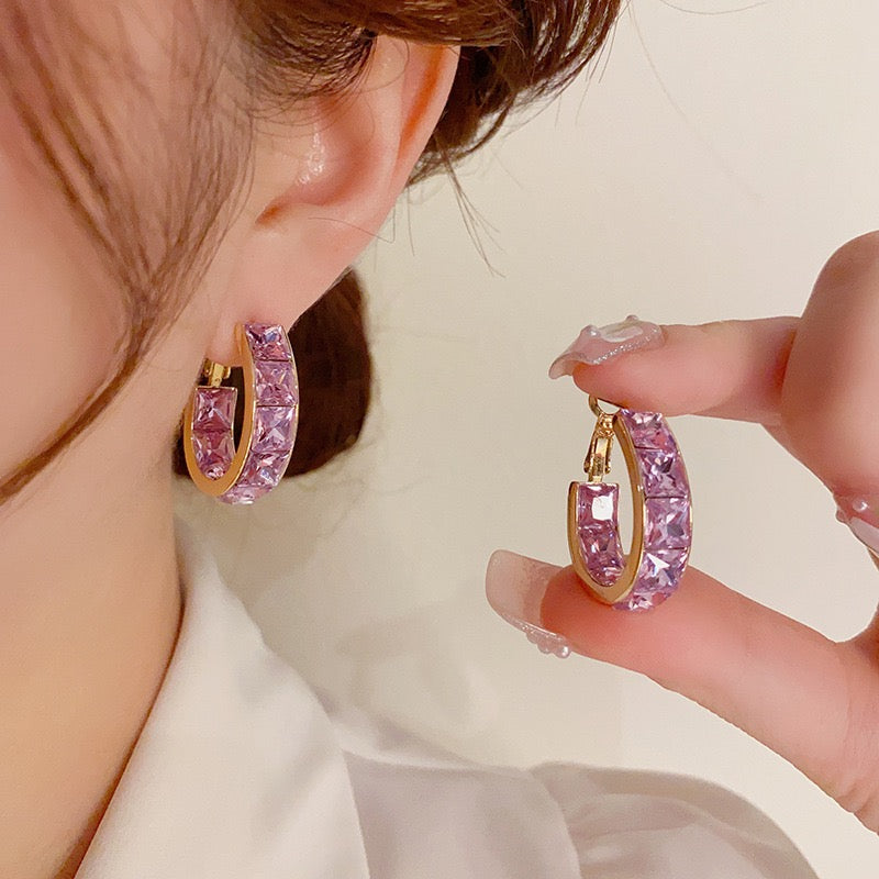 6.Purple earrings