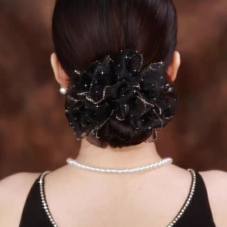 600.Black Ribbon Hairclip