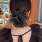 600.Black Ribbon Hairclip