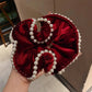 274.Velvet Pearl Hairclip