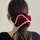 274.Velvet Pearl Hairclip