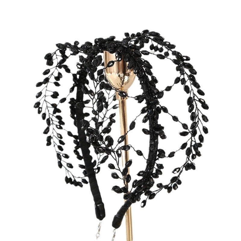 405.Black Wheat Ear Hairband