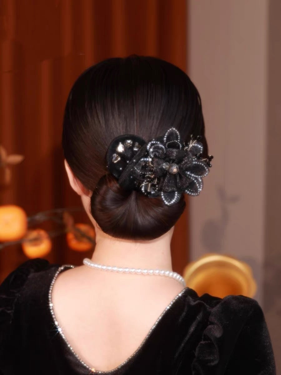 466.Black Flower HairBand