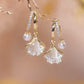 34.Opal Ginkgo Leaf Earrings