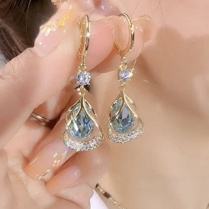 157.Zircon Drop Earrings