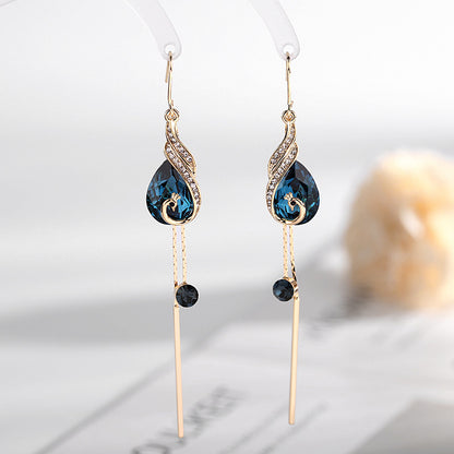 56.Peacock Drop Earrings