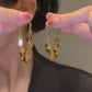 48.Vibrant Sequin Earrings (Gold)