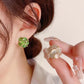 72.Cat's Eye Flower Earrings